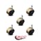 Service Caster 2 Inch Antique Brass Hooded Nylon Twin Wheel Grip Ring Chair Casters SCC, 5PK SCC-GR02S50D-NYS-WA-716X78-5 - alternate 2